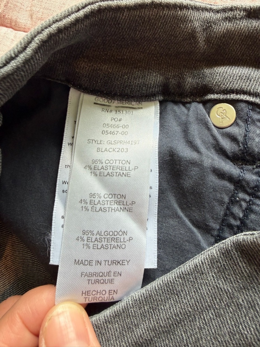 Good American Good Legs Skinny Jeans | Size 0 / 25 | NWT Dark Gray - Picture 10 of 11